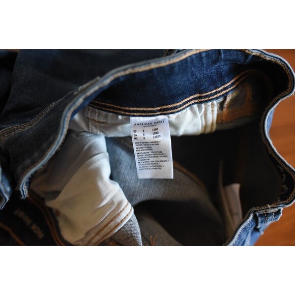 American Eagle Jeans 8 Tall Blue Denim Pants Kick Boot Carpenter Hammer Loop NWT - Picture 9 of 12